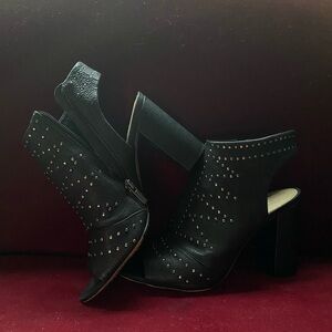 Elegant Black Studded Women's Heels